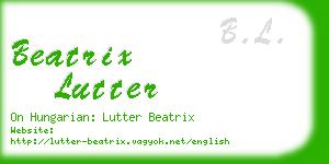 beatrix lutter business card